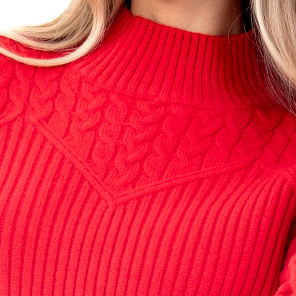 SWEATER PARA MUJER FASHION KNIT CROP WHIT BRAIDED FOREVER 21