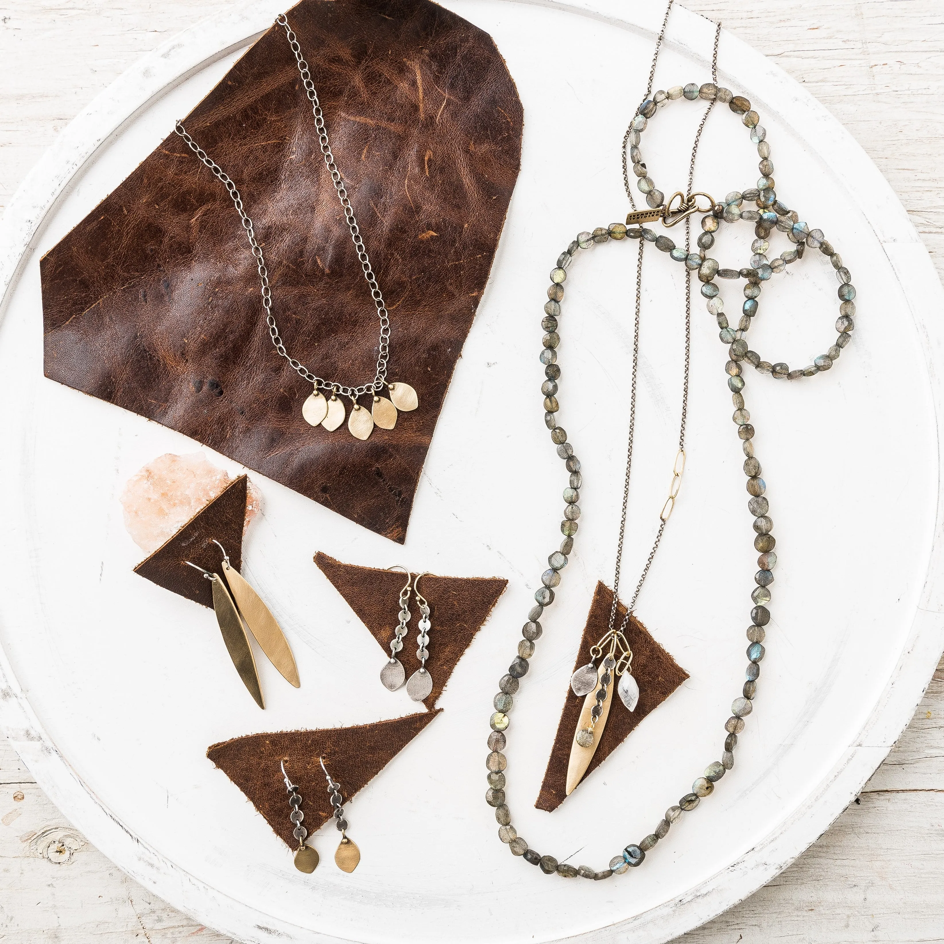 Swinging Silver Leaf Earrings