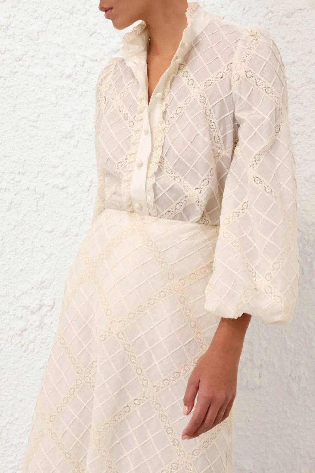 Tallow Lace Trim Shirt