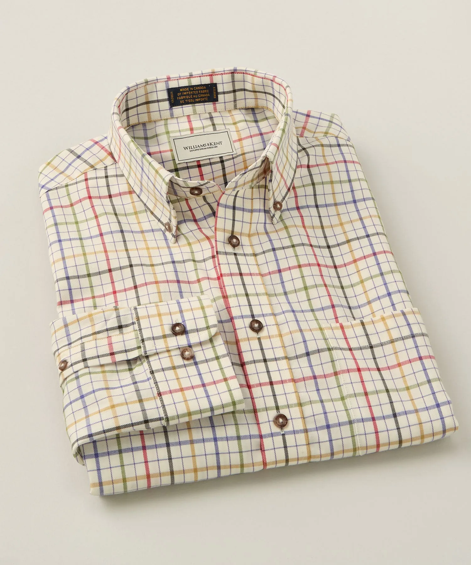 Tattersall Plaid Long Sleeve Sport Shirt