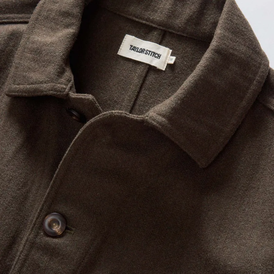 Taylor Stitch Ojai Jacket in Army Herringbone Wool