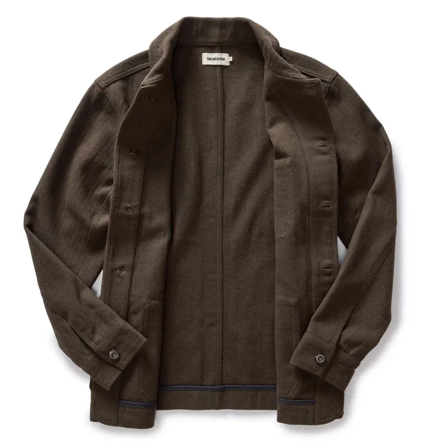 Taylor Stitch Ojai Jacket in Army Herringbone Wool