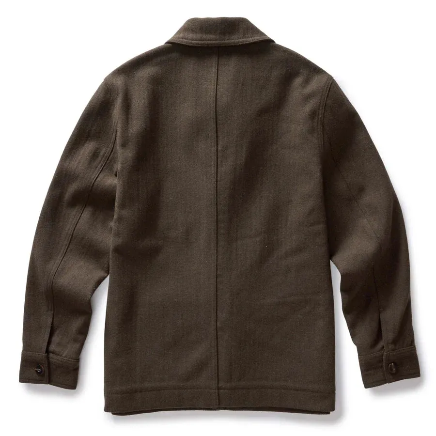 Taylor Stitch Ojai Jacket in Army Herringbone Wool