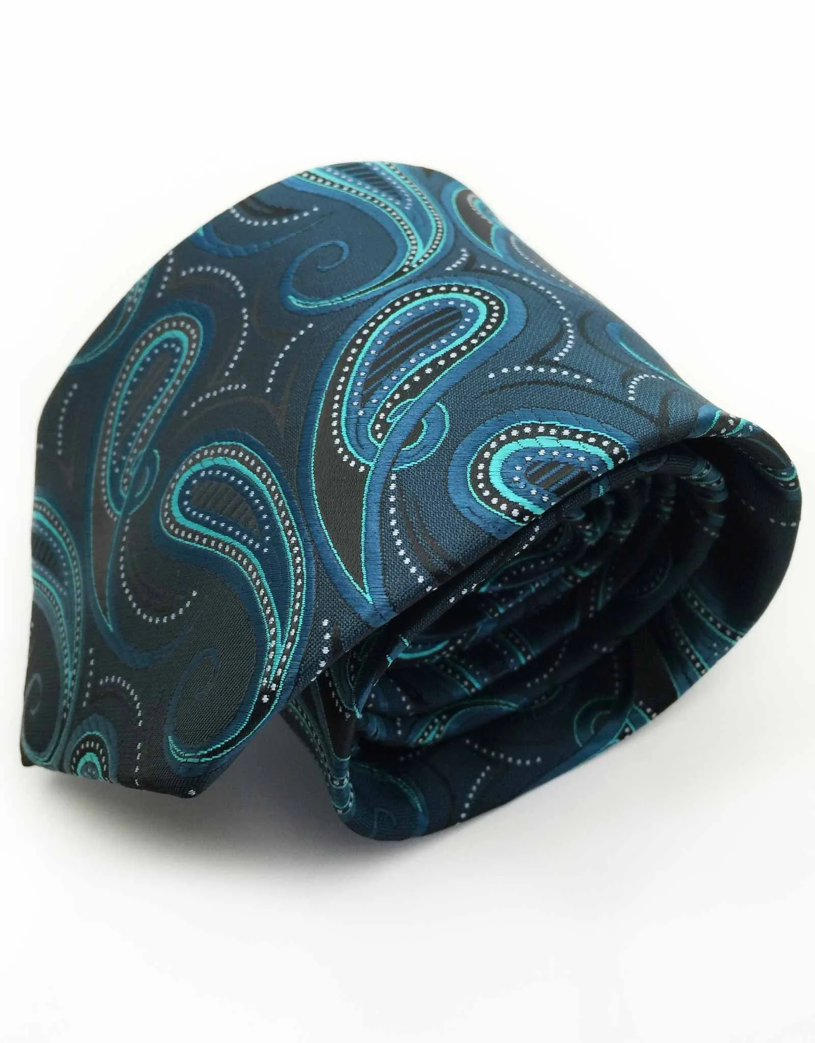 Teal Paisley Tie