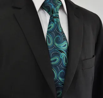 Teal Paisley Tie