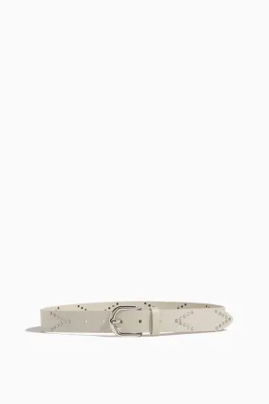 Telly Belt in Chalk/Silver