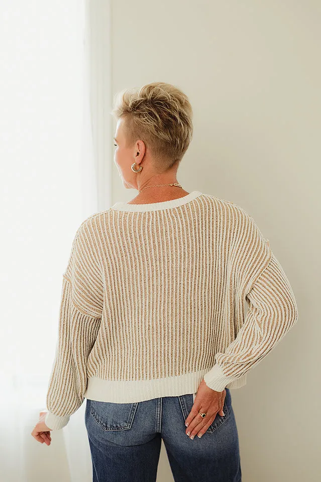 Textured Crewneck Sweater