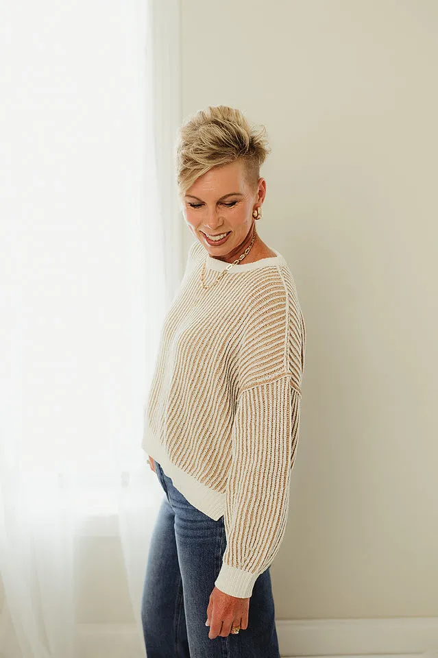 Textured Crewneck Sweater