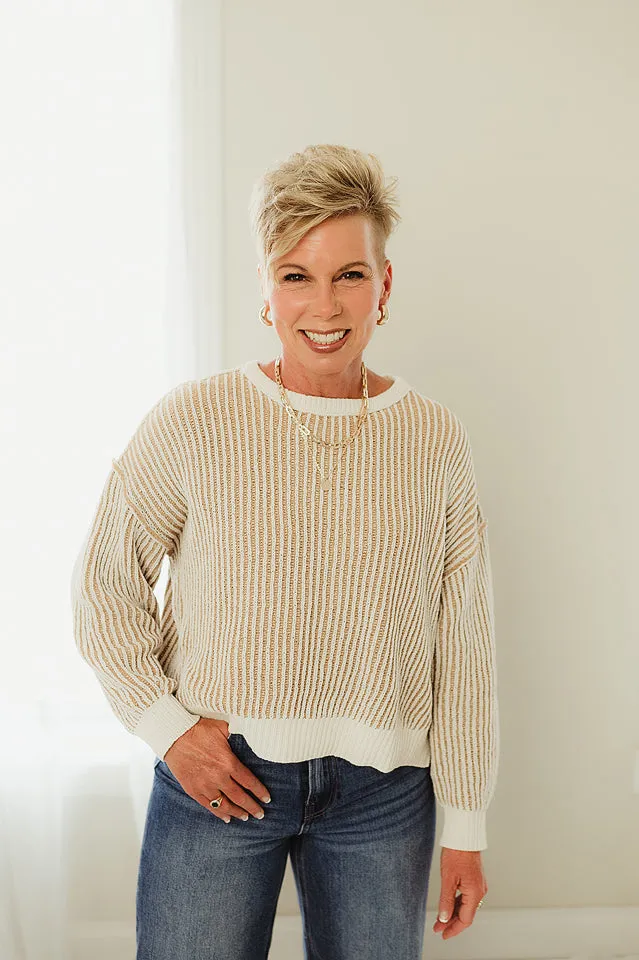 Textured Crewneck Sweater