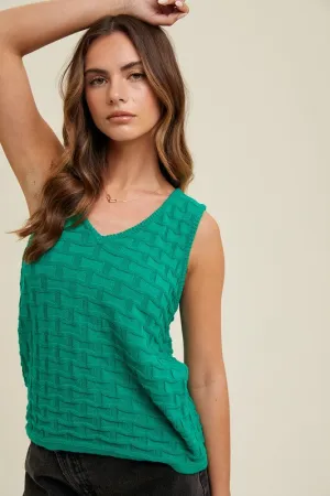Textured Sweater Tank