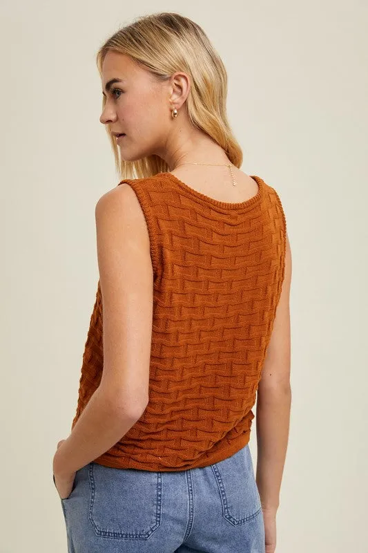 Textured Sweater Tank
