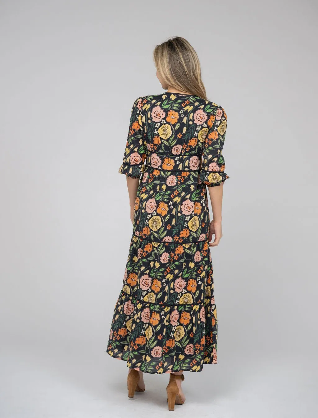 The Anna Dress | Black Fall Garden