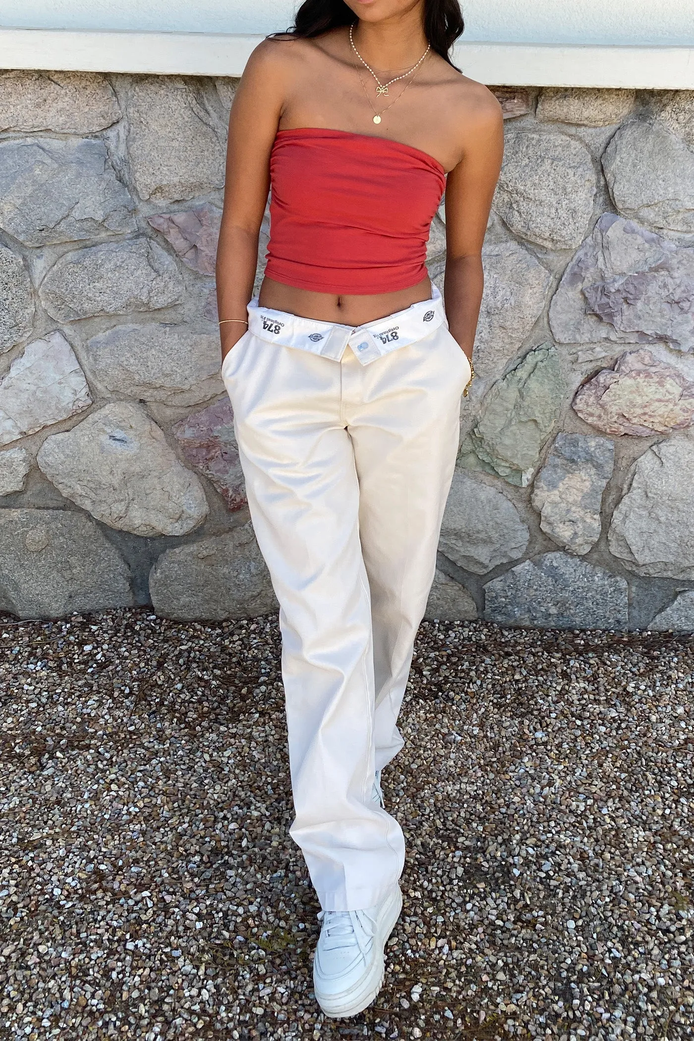 The Fave Ruched Red Tube Top
