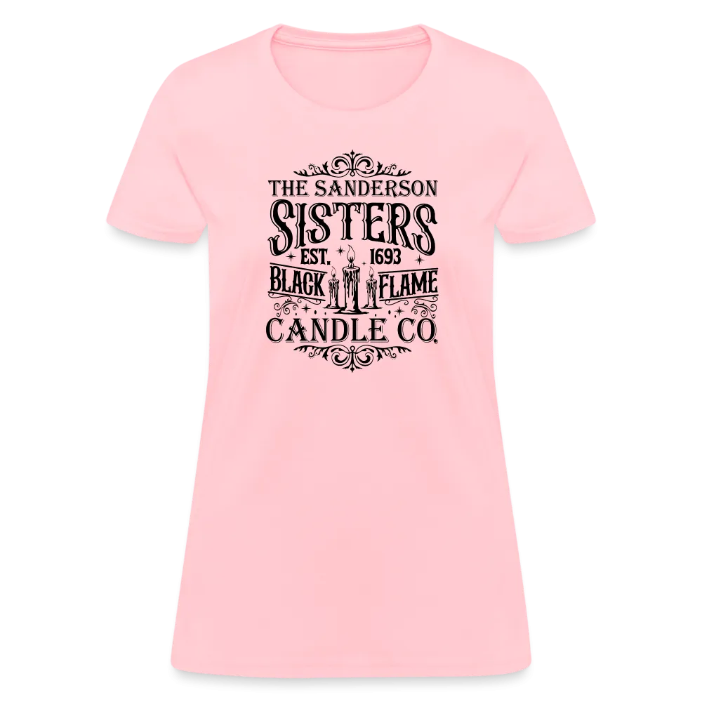 The Sanderson Sisters Black Flame Candle Co. Women's Contoured T-Shirt (Halloween)