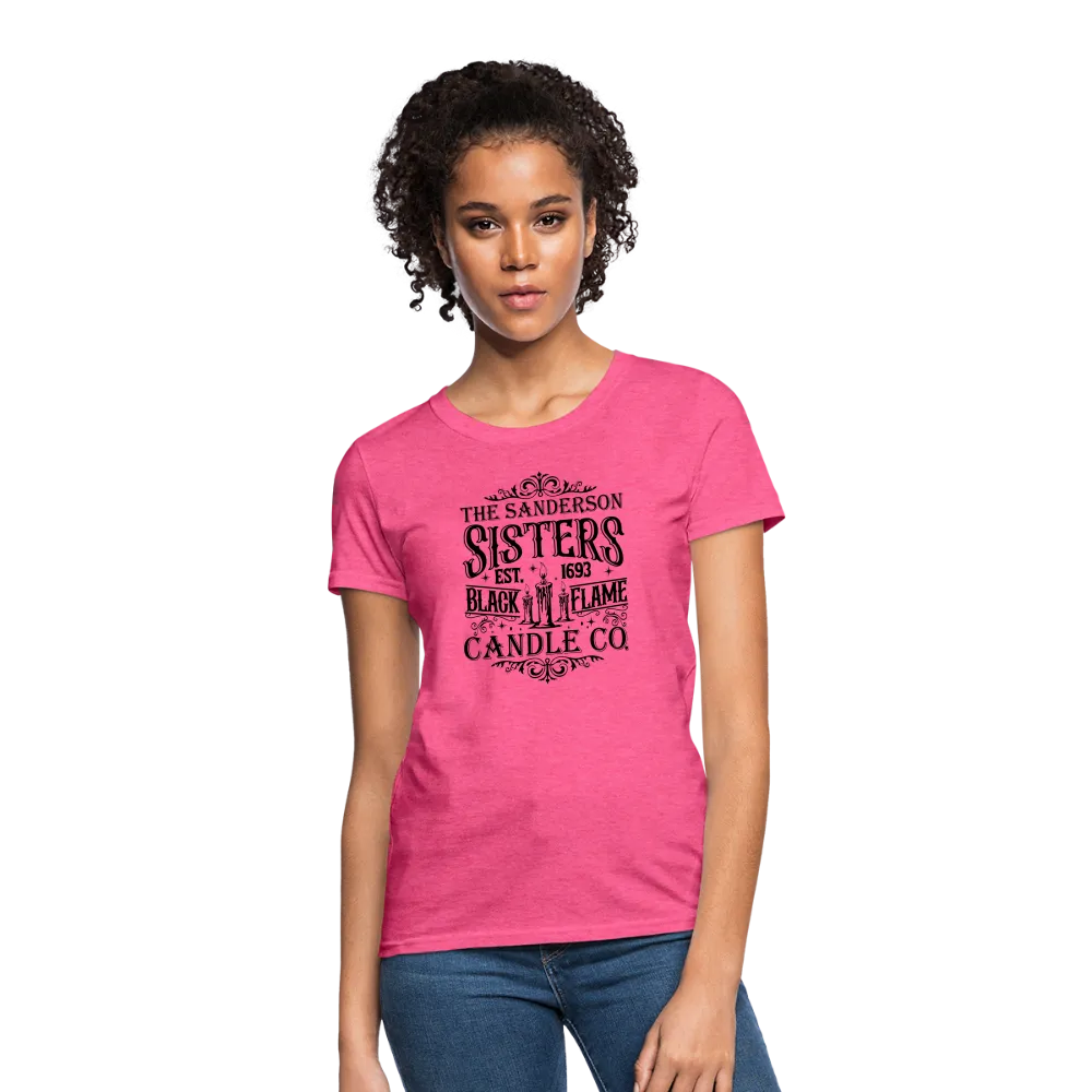 The Sanderson Sisters Black Flame Candle Co. Women's Contoured T-Shirt (Halloween)