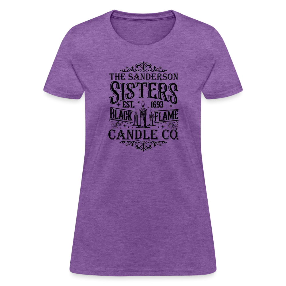 The Sanderson Sisters Black Flame Candle Co. Women's Contoured T-Shirt (Halloween)