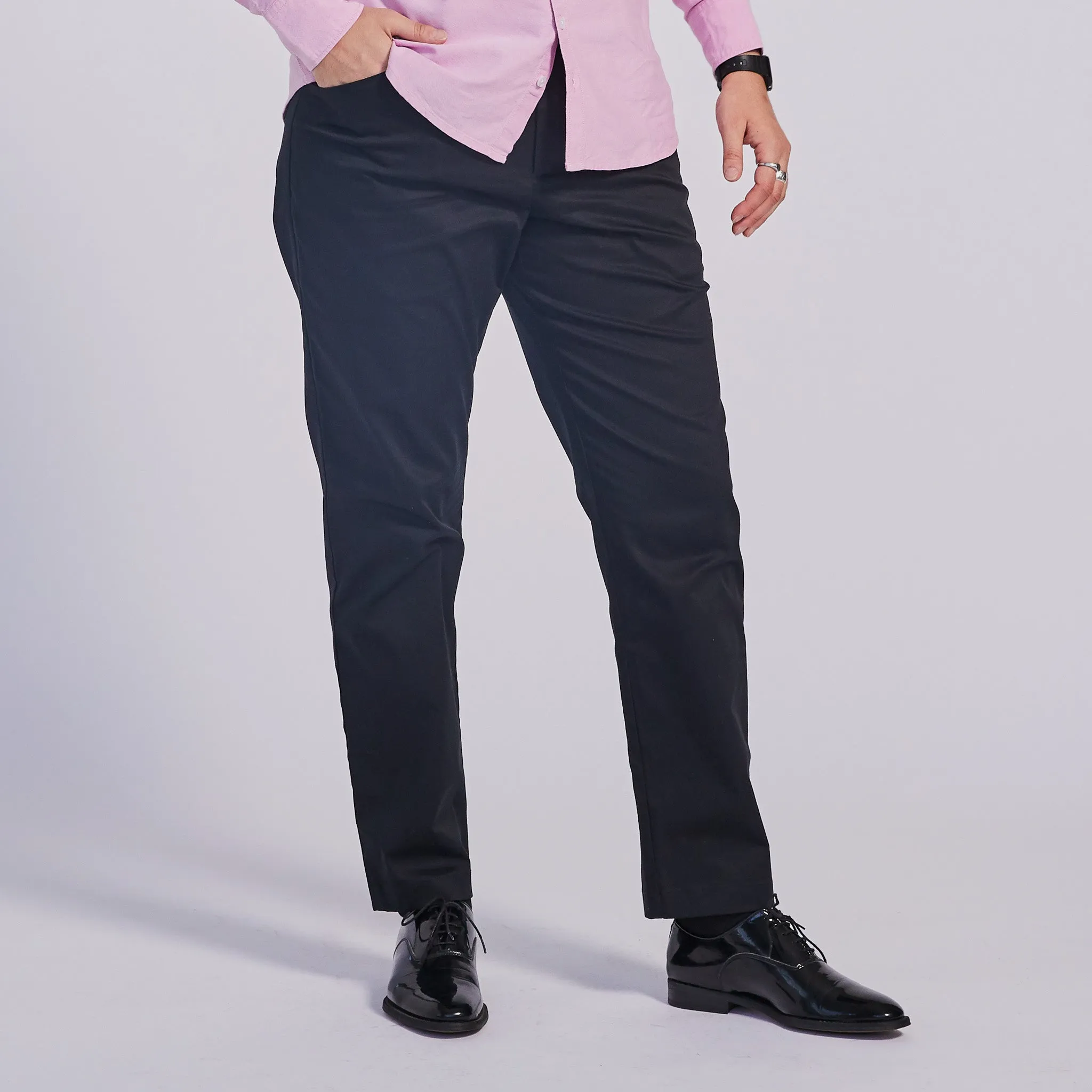 The Windsor Black Chinos