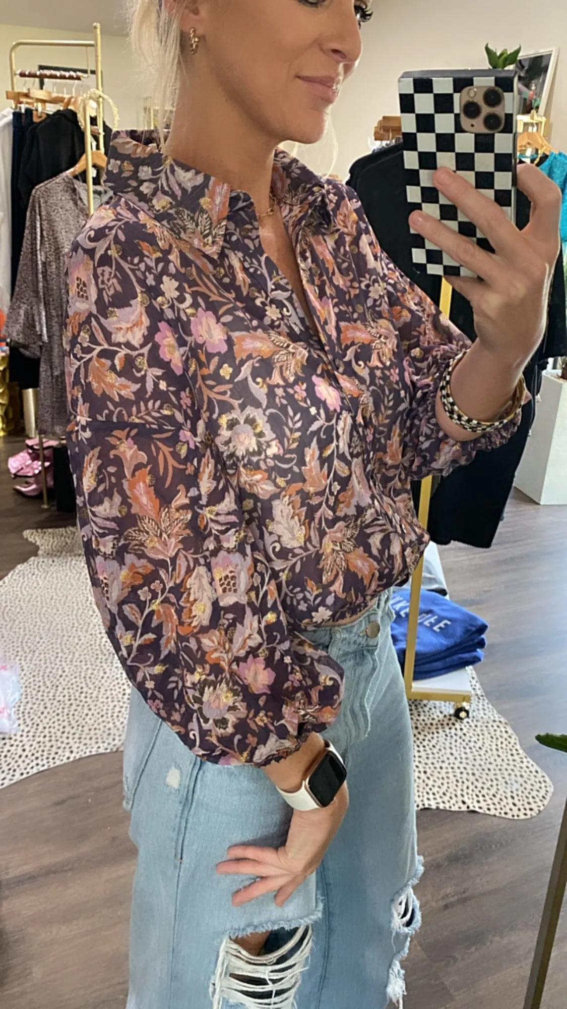 The Xion Top in Golden Iris by Dear John