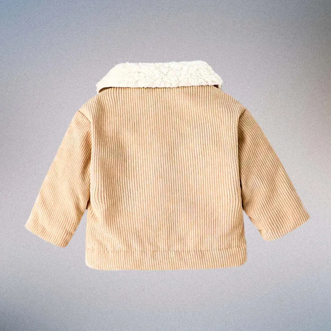 Tiny Trailblazer Plush-Collar Corduroy Jacket (3M-3T) AH
