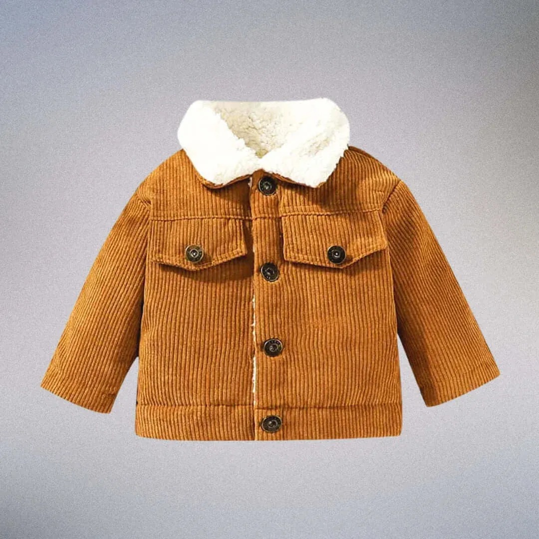 Tiny Trailblazer Plush-Collar Corduroy Jacket (3M-3T) AH