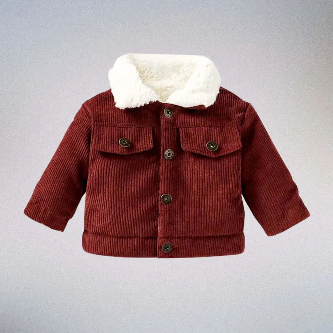 Tiny Trailblazer Plush-Collar Corduroy Jacket (3M-3T) AH