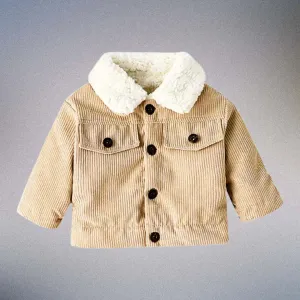 Tiny Trailblazer Plush-Collar Corduroy Jacket (3M-3T) AH
