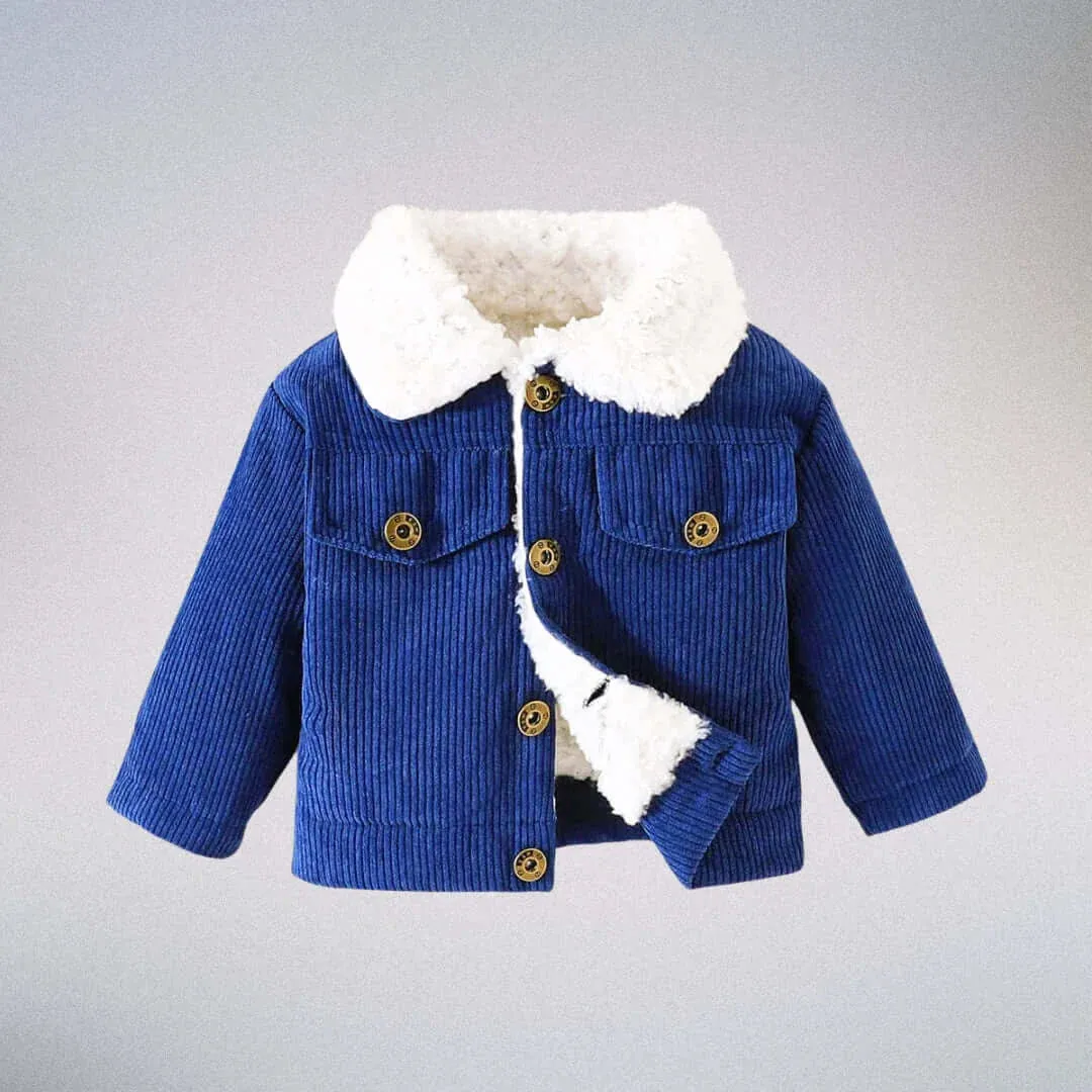 Tiny Trailblazer Plush-Collar Corduroy Jacket (3M-3T) AH