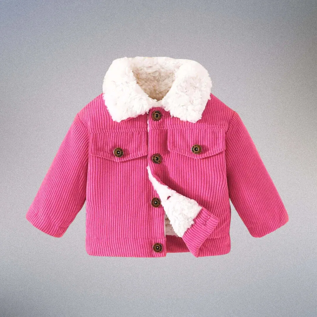 Tiny Trailblazer Plush-Collar Corduroy Jacket (3M-3T) AH