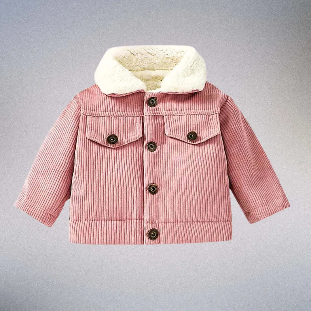 Tiny Trailblazer Plush-Collar Corduroy Jacket (3M-3T) AH
