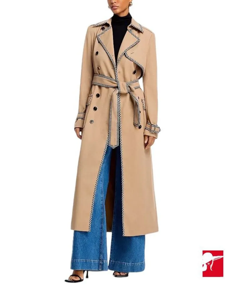 Toccin Aria Double Breasted Gabardine Coat NWT size 4