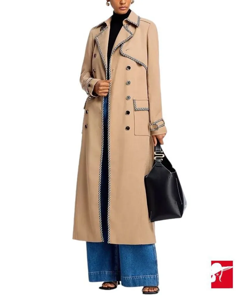 Toccin Aria Double Breasted Gabardine Coat NWT size 4