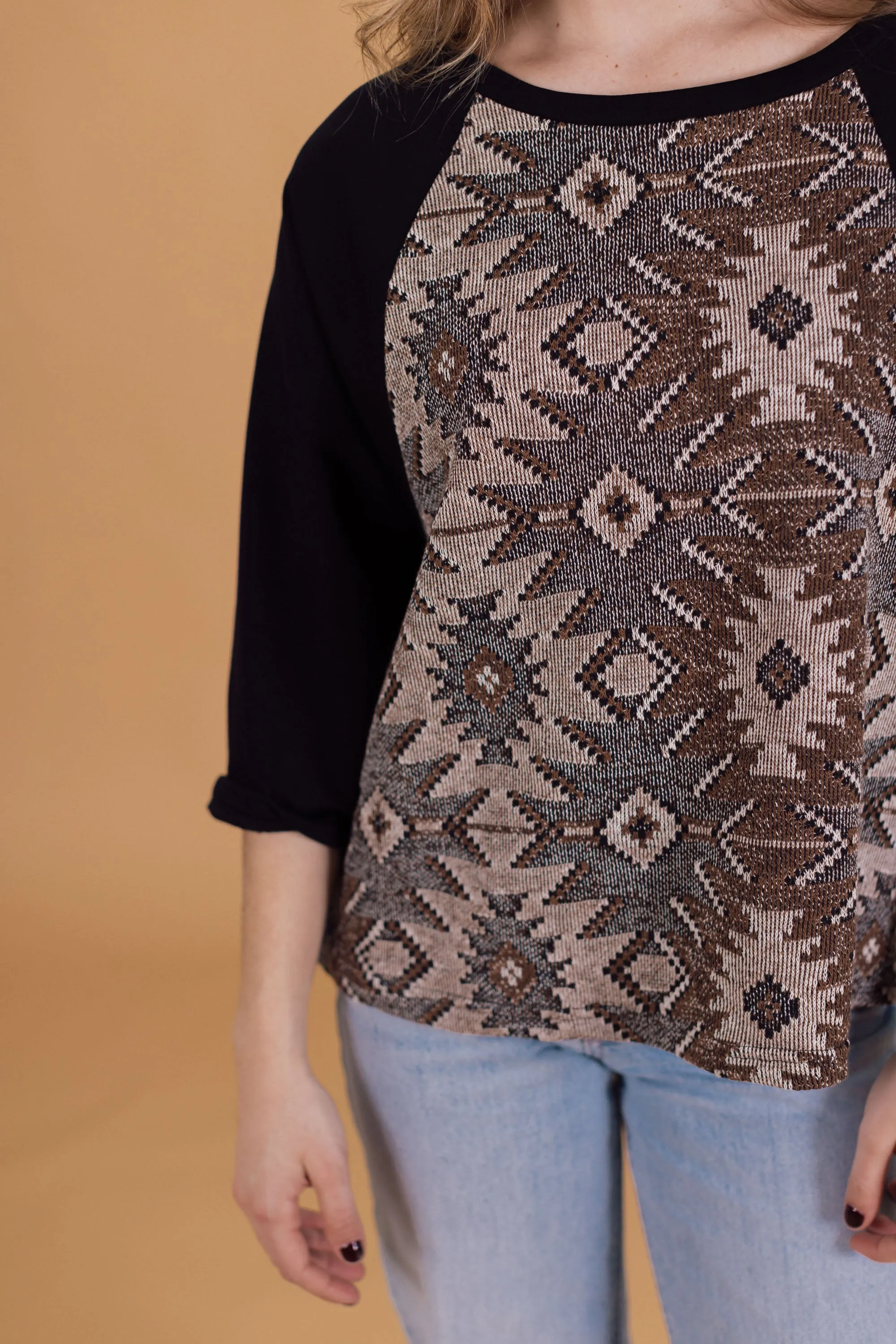 Top Navina Boho Black