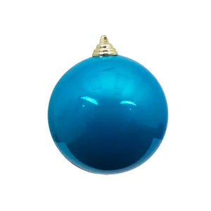 Turquoise Candy Apple Ball Ornament, 6"