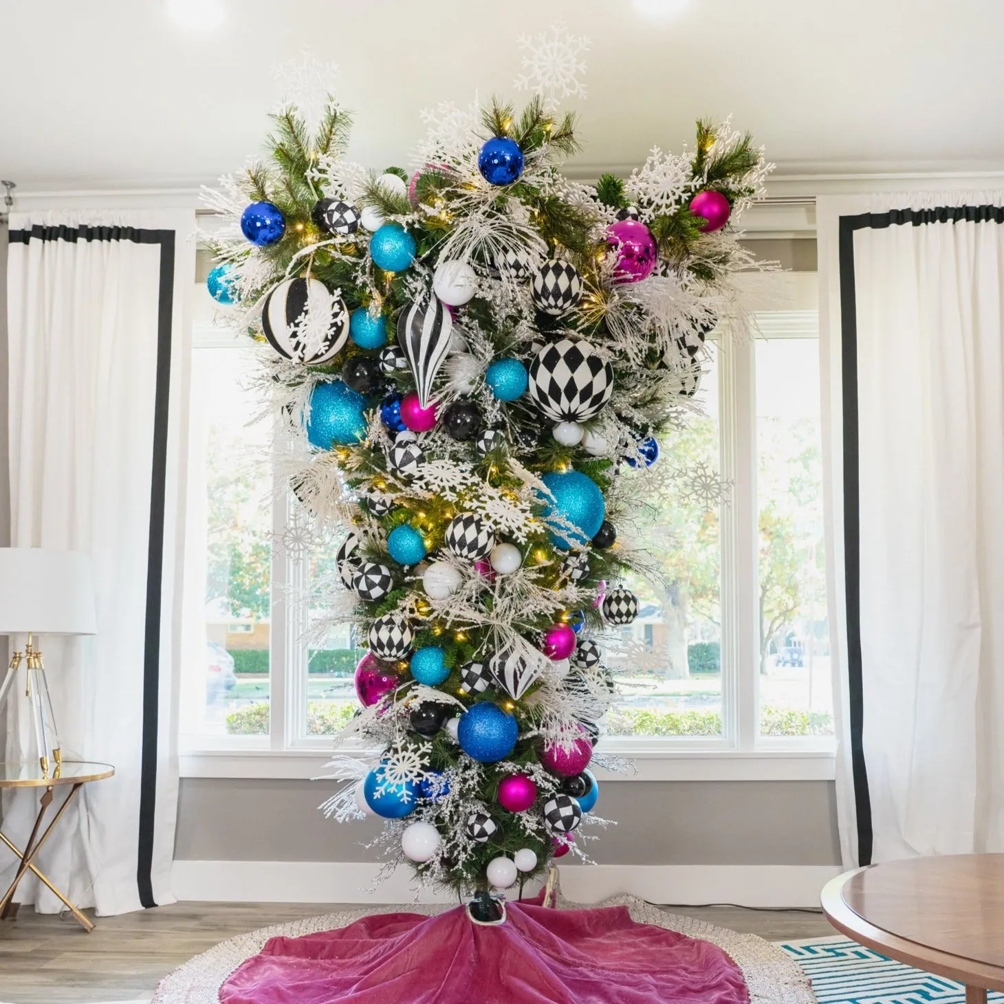 Turquoise Glitter Ball Ornament, 4"