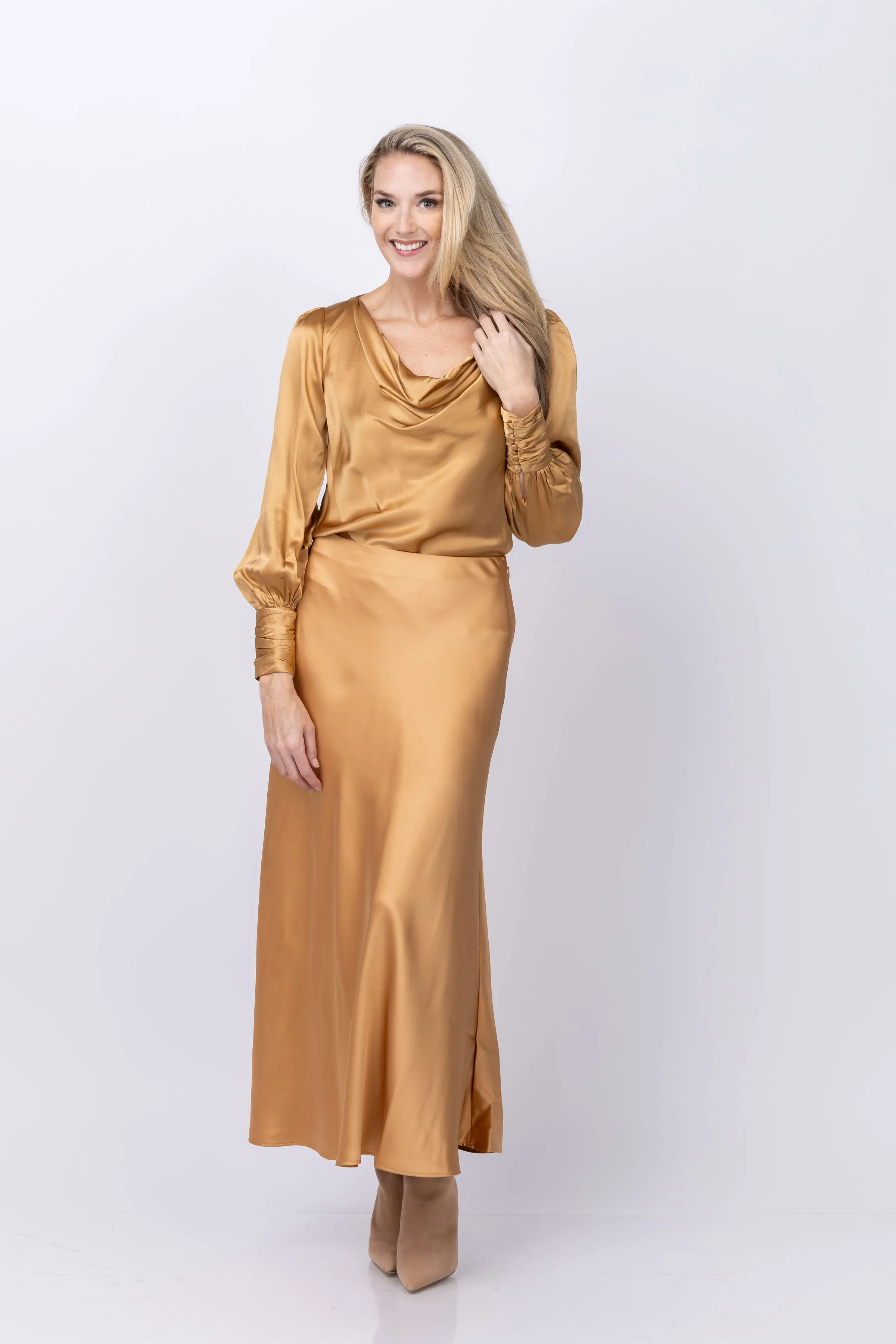 Tyler Boe Edie Charm Skirt in Champagne
