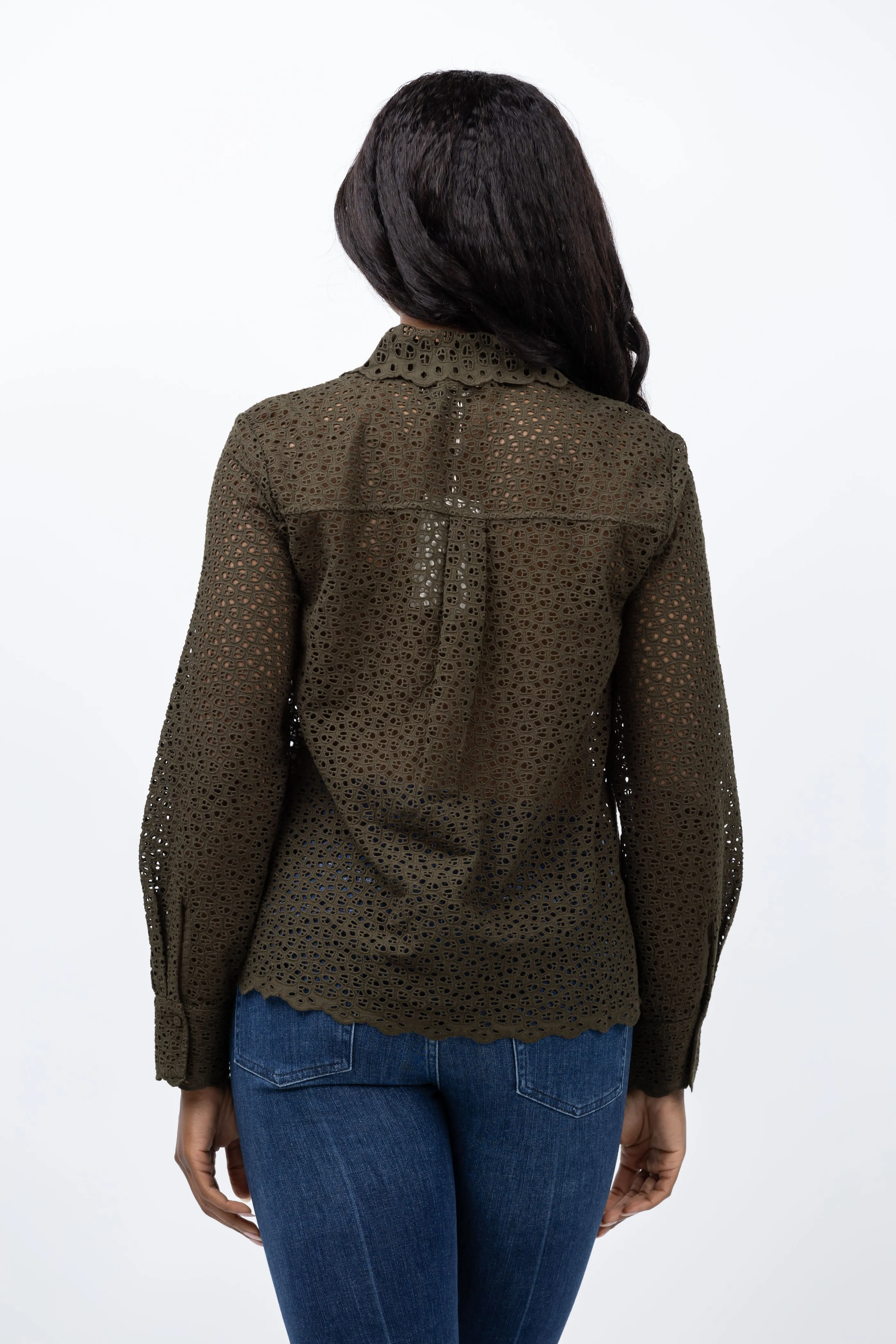 Ulla Johnson Abbott Blouse in Militaire
