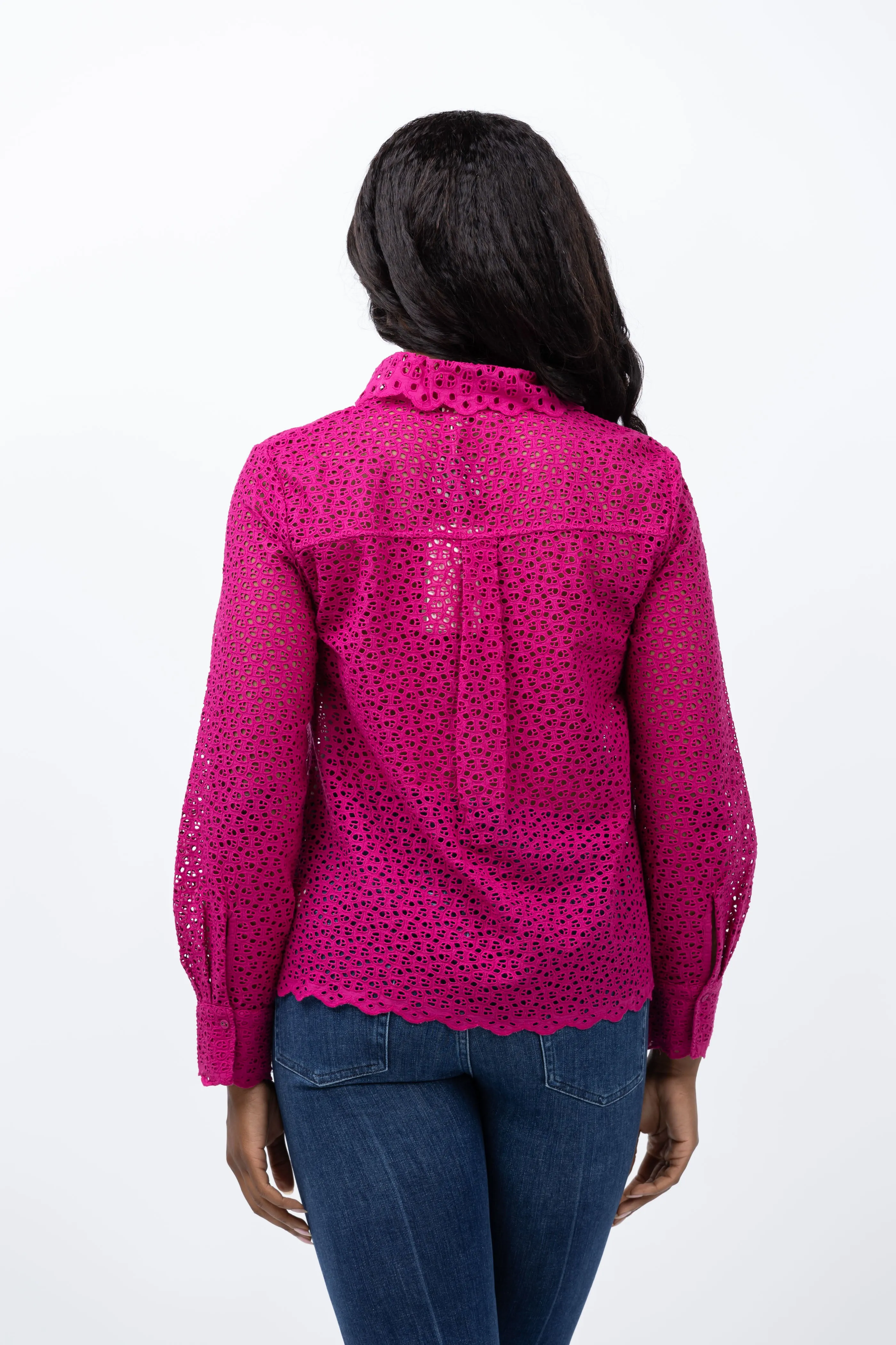 Ulla Johnson Abbott Blouse in Ruby