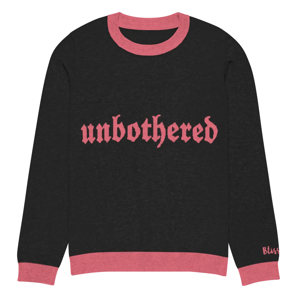 Unbothered Crew Personalized Knit Sweater