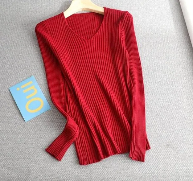 V-neck Knitted Top