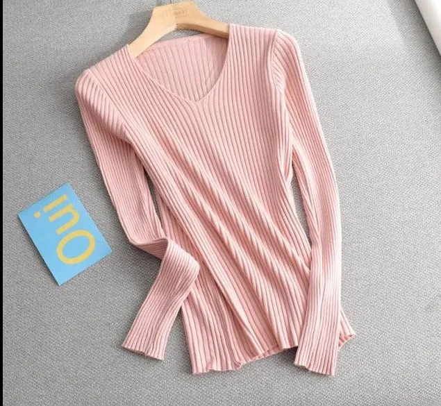 V-neck Knitted Top