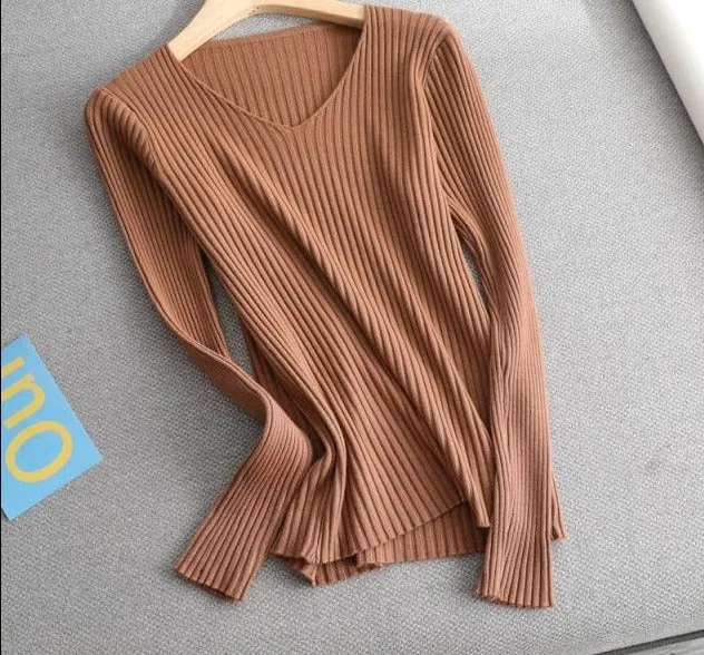 V-neck Knitted Top
