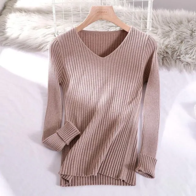 V-neck Knitted Top