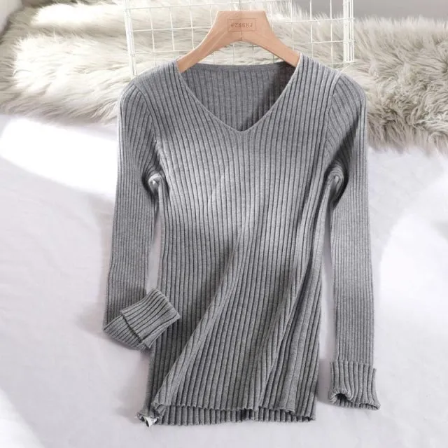 V-neck Knitted Top