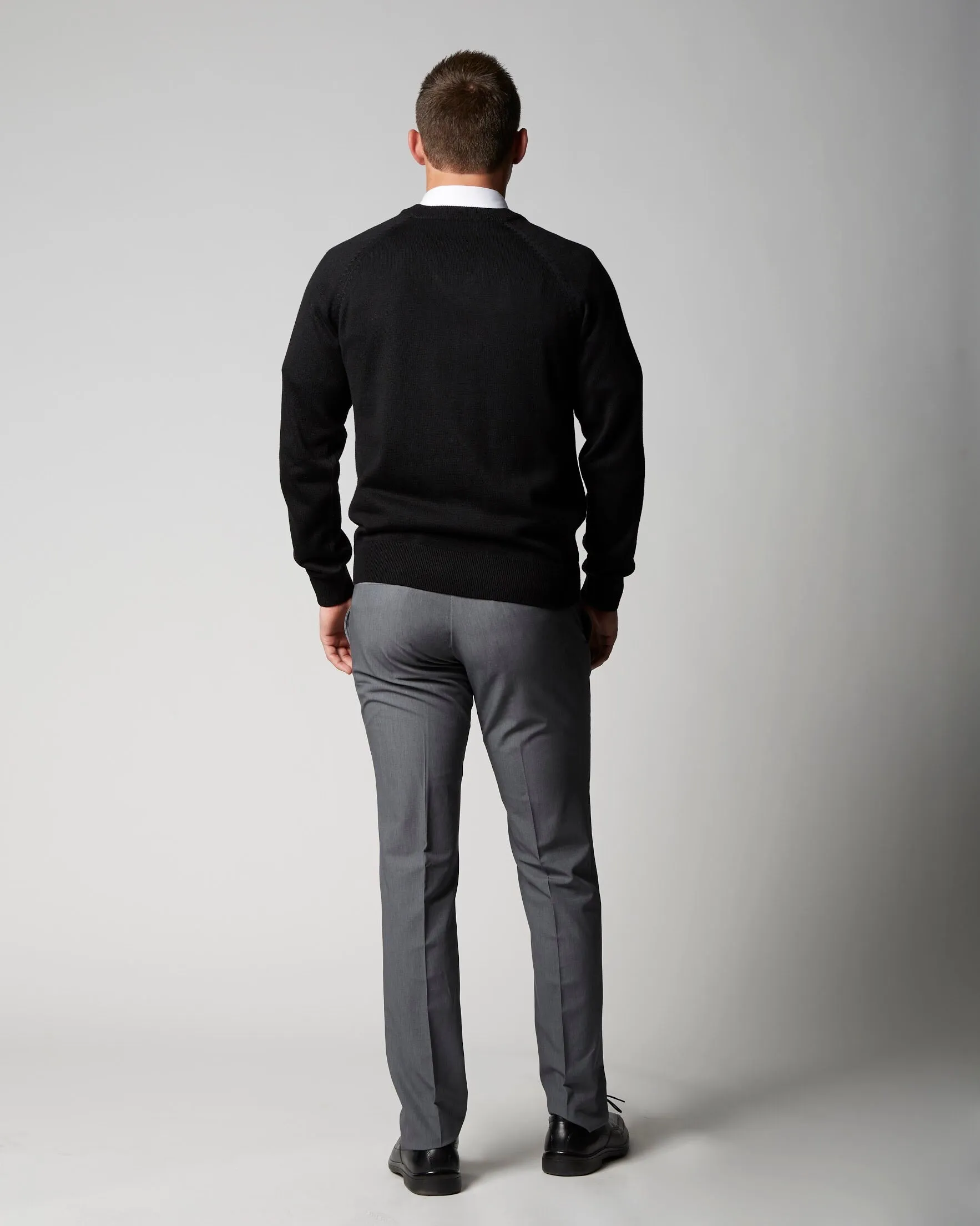 V-Neck Missionary Sweater Black Long Sleeve by CTR Clothing