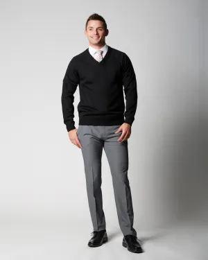 V-Neck Missionary Sweater Black Long Sleeve by CTR Clothing