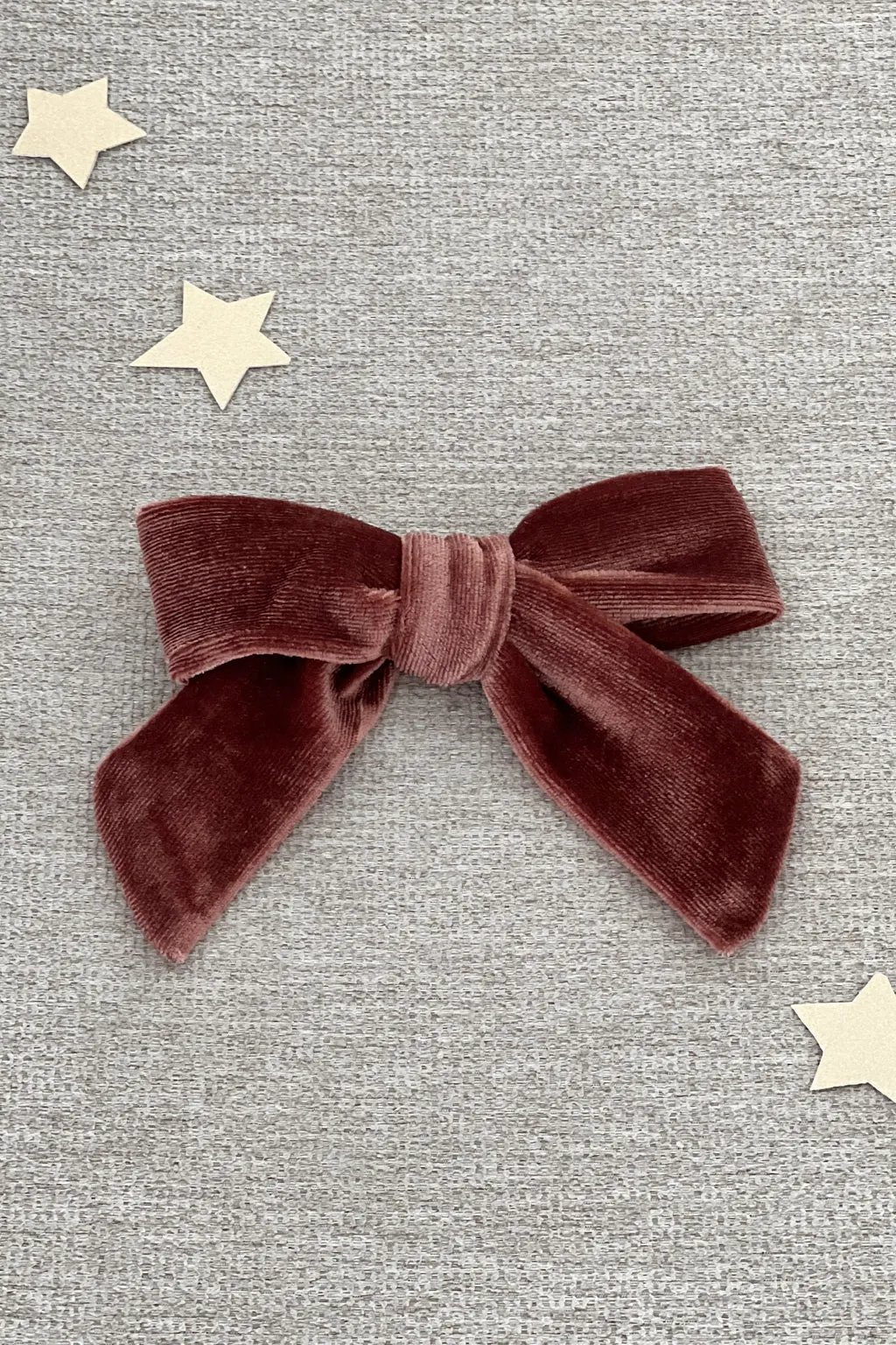 Velour Hair Bow - Cinnamon Spice (FINAL SALE)