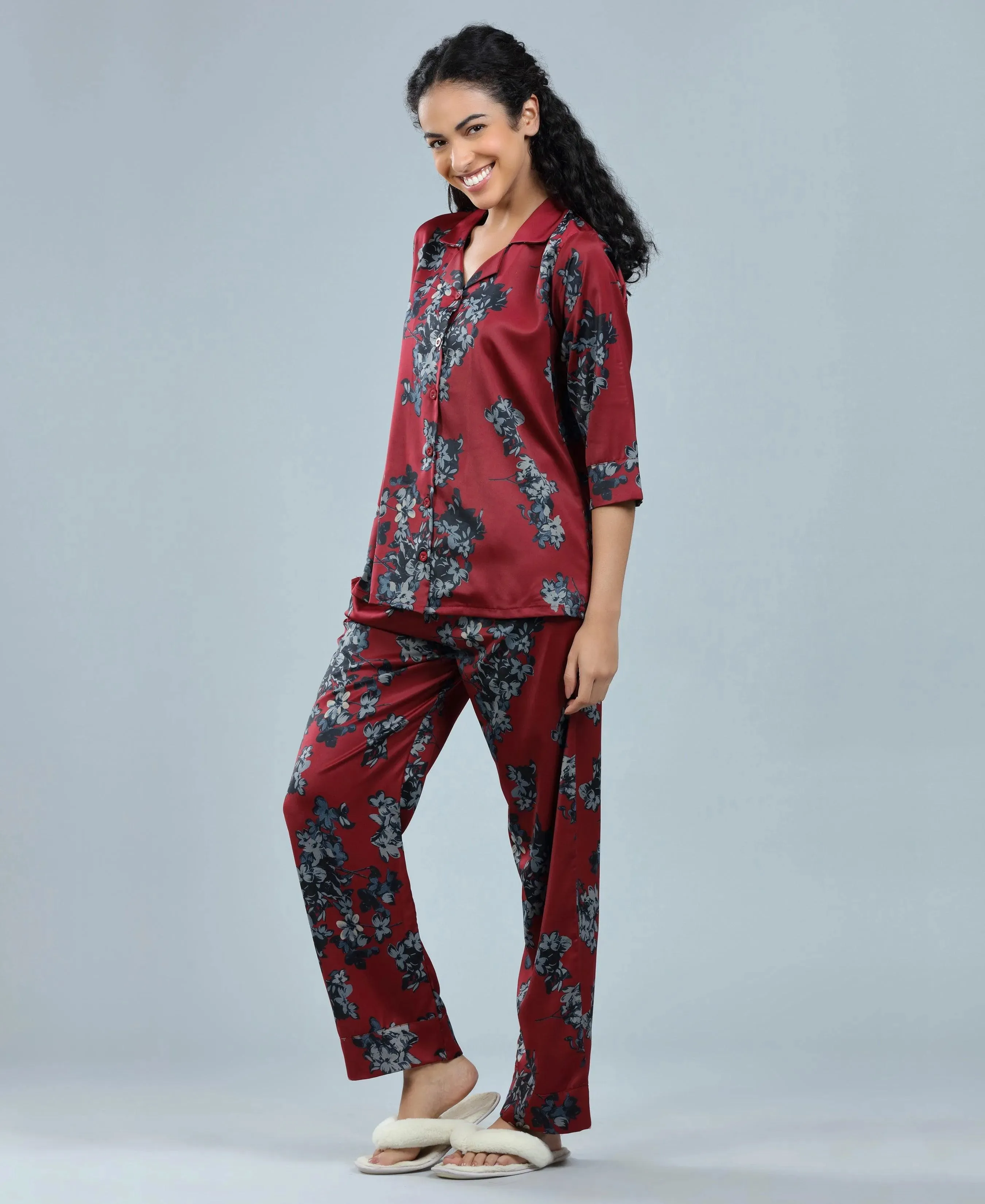 Velure Beautiful Floral Print Night Suit