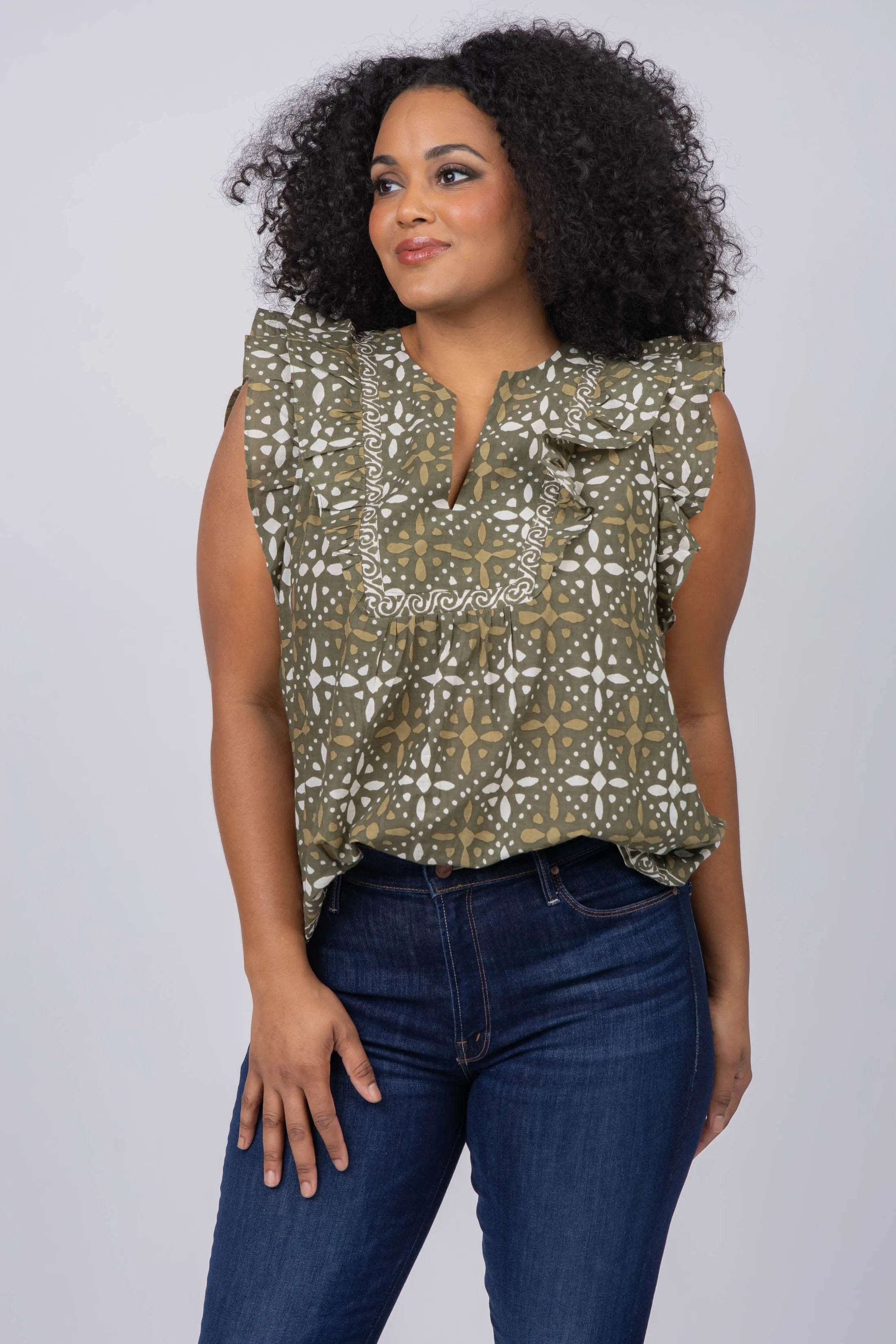 Velvet by Graham & Spencer Corin Top in Hunter