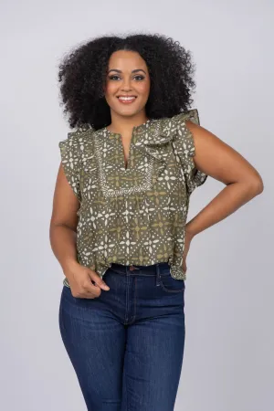 Velvet by Graham & Spencer Corin Top in Hunter