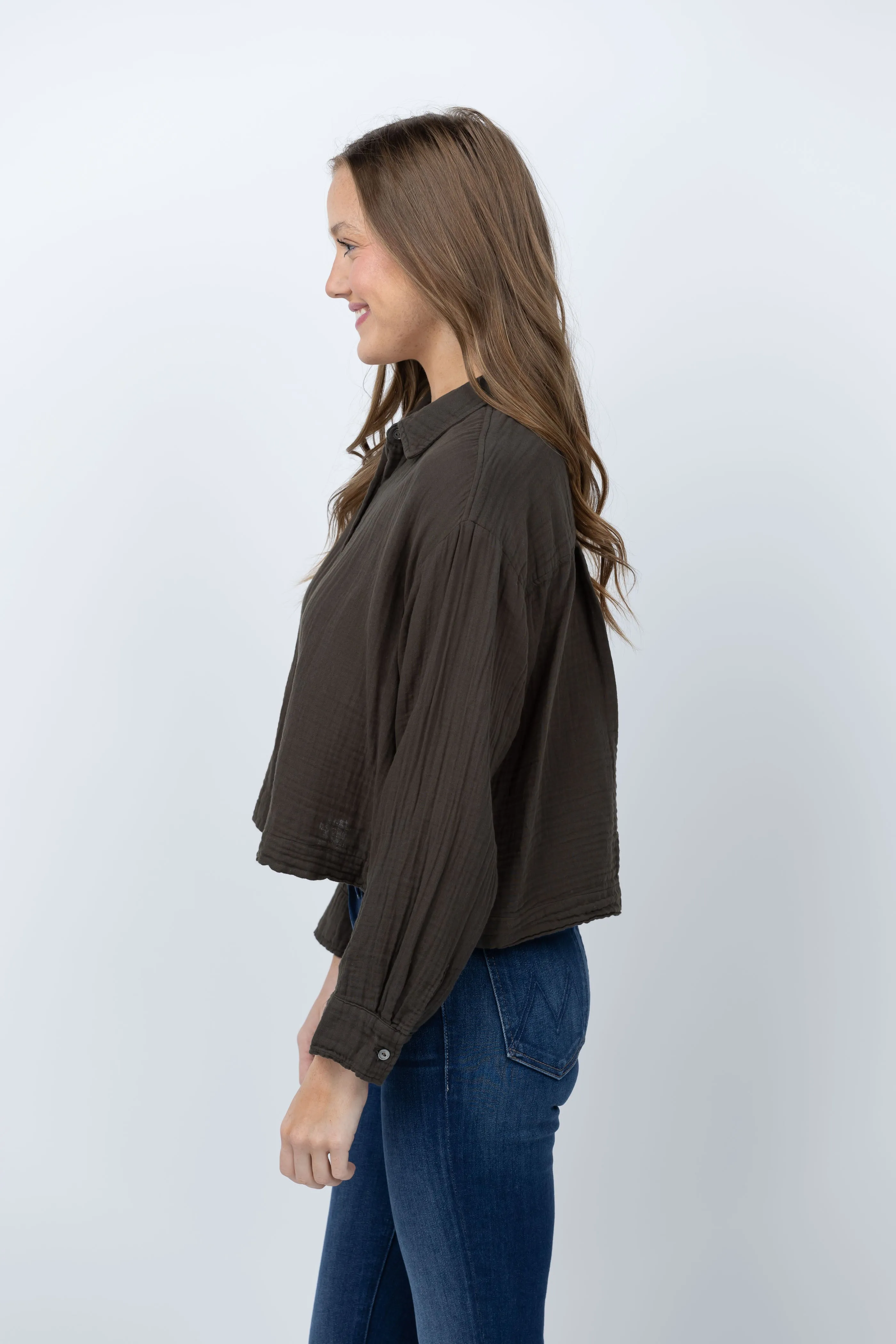 Velvet Larissa Top in Thicket
